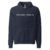 A product display of a hoodie in midnight navy with the words Bike Rides > Brain Rot written across the front.