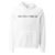 A product display of a hoodie in white with the words Bike Rides > Brain Rot written across the front.