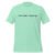 A product display of a t-shirt in heather mint with the words Bike Rides > Brain Rot written across the front.