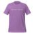 A product display of a t-shirt in heather team purple with the words Bike Rides > Brain Rot written across the front.
