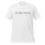 A product display of a t-shirt in white with the words Bike Rides > Brain Rot written across the front.
